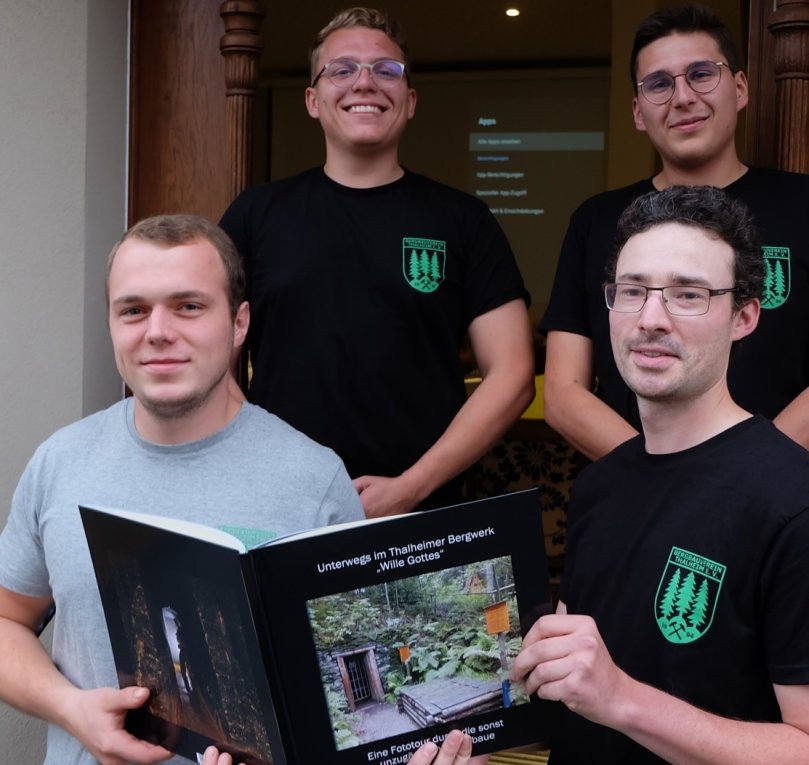 Christian Rusch, Maximilian Hilbert, Marko Sehm und Michel Hilbert (von links)