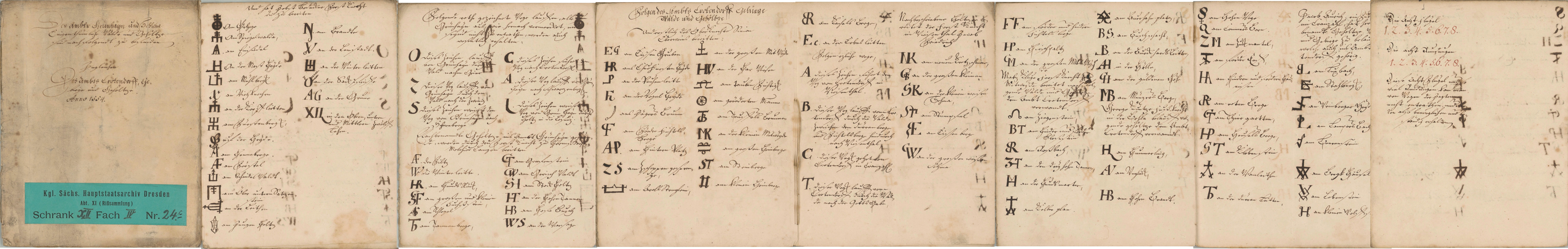 Grafik 18 (eigene Darstellung): Forstzeichenbuch Ambt Grünhain, Schlettau, Crottendorf
